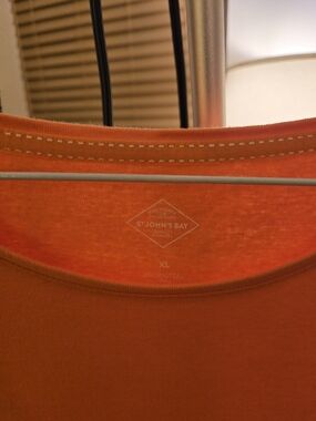 St. John's Bay Women’s Orange Crew Neck Shirt - XL